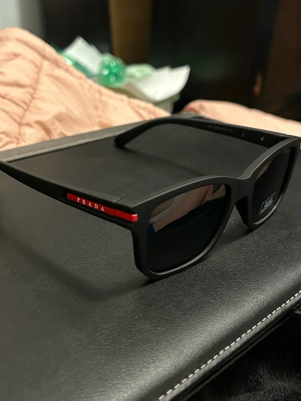 BRAND NEW PRADA LINEA ROSSA 5101 C1 SUNGLASSES - BLACK/RED - MADE IN ITALY